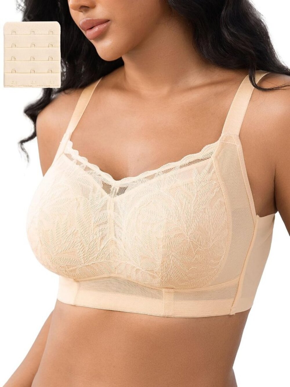 Wireless Full Coverage Minimizer Bra for Women - Plus Size Comfort & Support